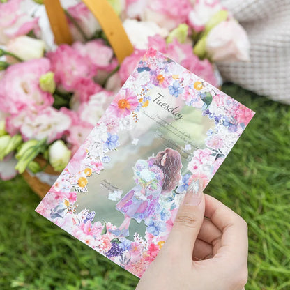 50mm*200cm Crossing The Flower Sea Series Literary Floral Landscaping PET Tape