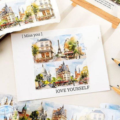 2M Roll Free Wind Series Vintage Natural Scene Landscape Pet Tape