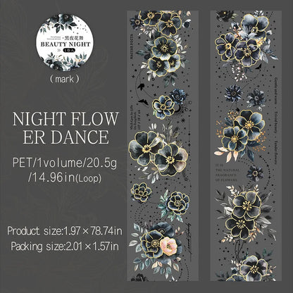 50mm*200cm Hot Stamping Under the Night Series Night theme Pet Tape